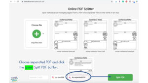 screen shot to show how to save pdfs as individual files