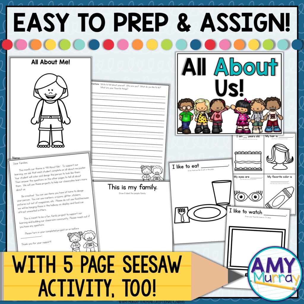 All About Me Project and Seesaw Activity | Digital Get to Know You ...