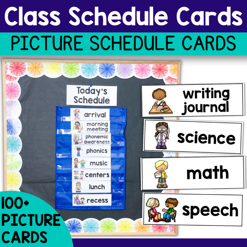 Class Schedule Cards - Picture Schedule Cards