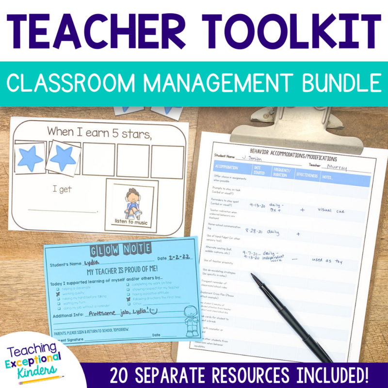 Teacher Toolkit Classroom Management Bundle- 20 Separate Resources Included!