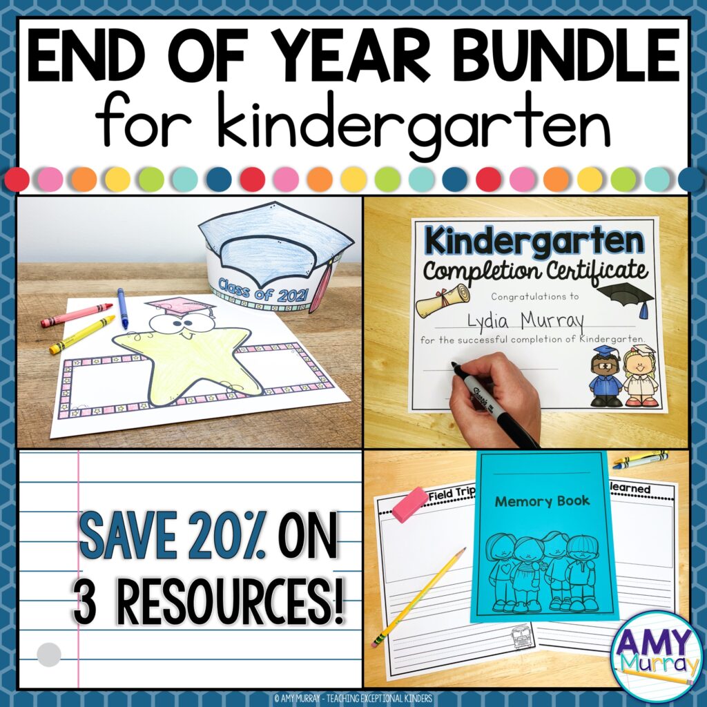 End of Year Bundle for Kindergarten - Save 20% on 3 Resources