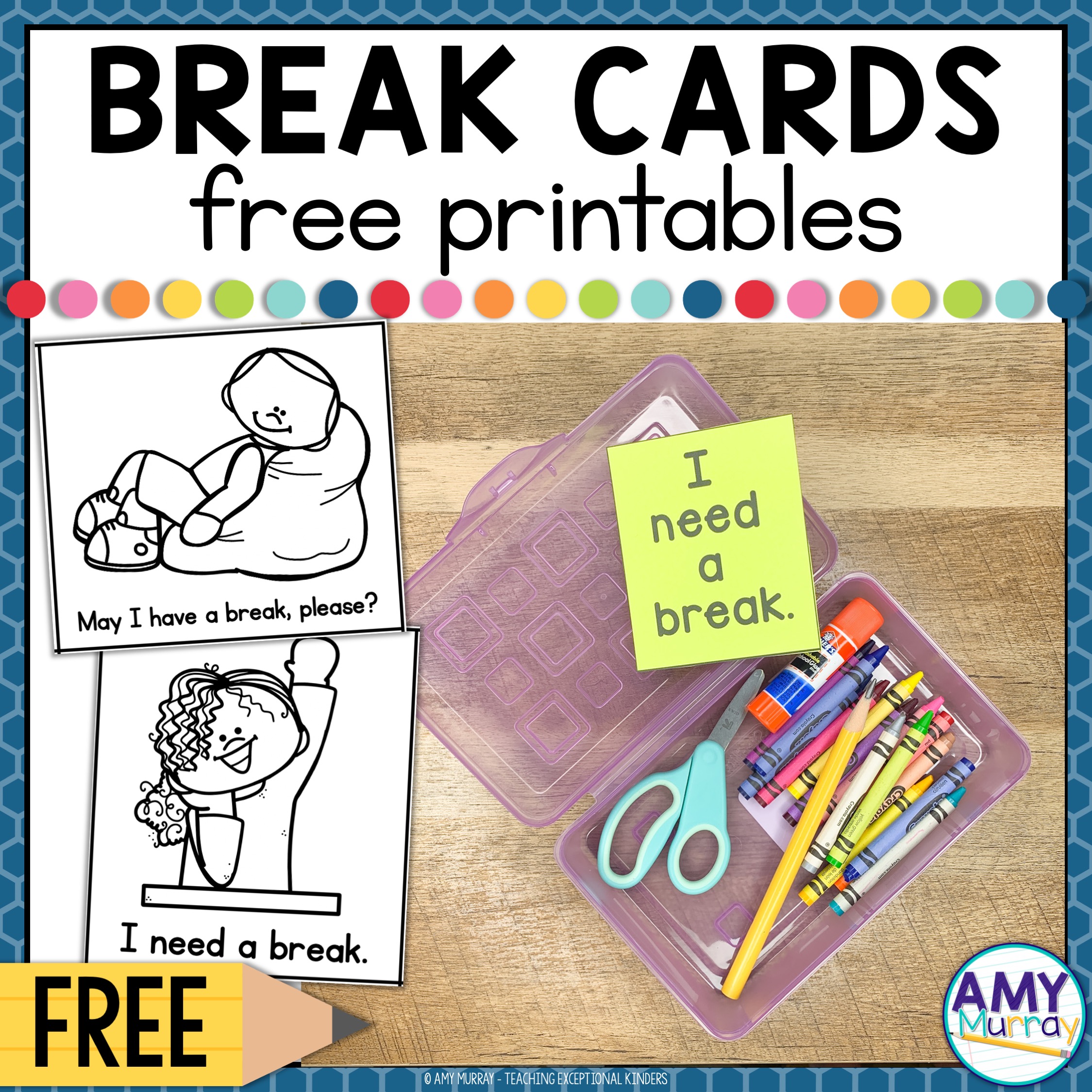 Break Card Visual Free Printable