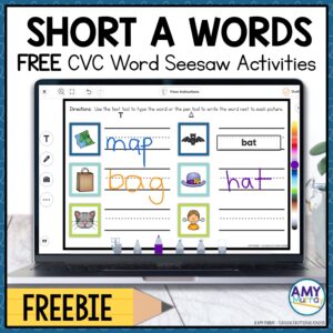 FREE Seesaw Phonics Activities for Short A CVC Words - Teaching ...
