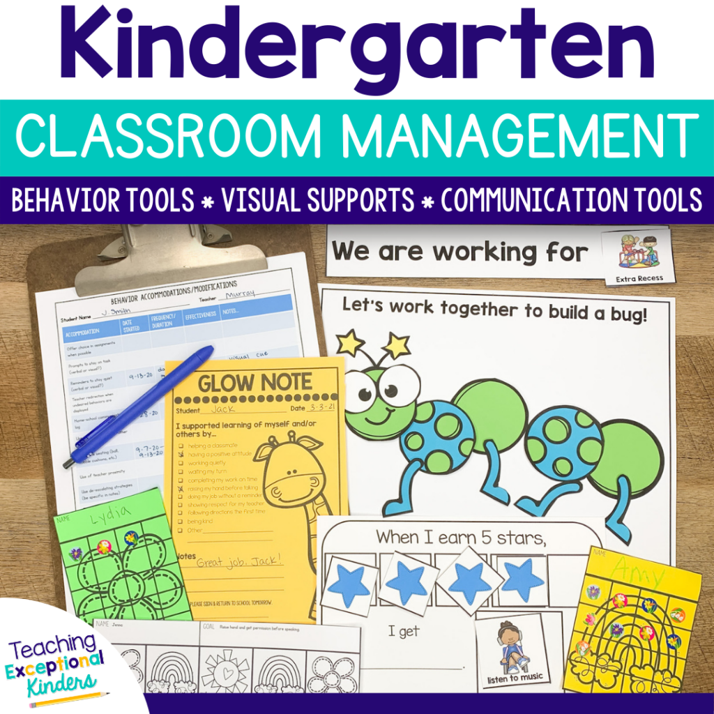 Kindergarten Classroom Management - Behavior Tools, Visual Supports, Communication Tools