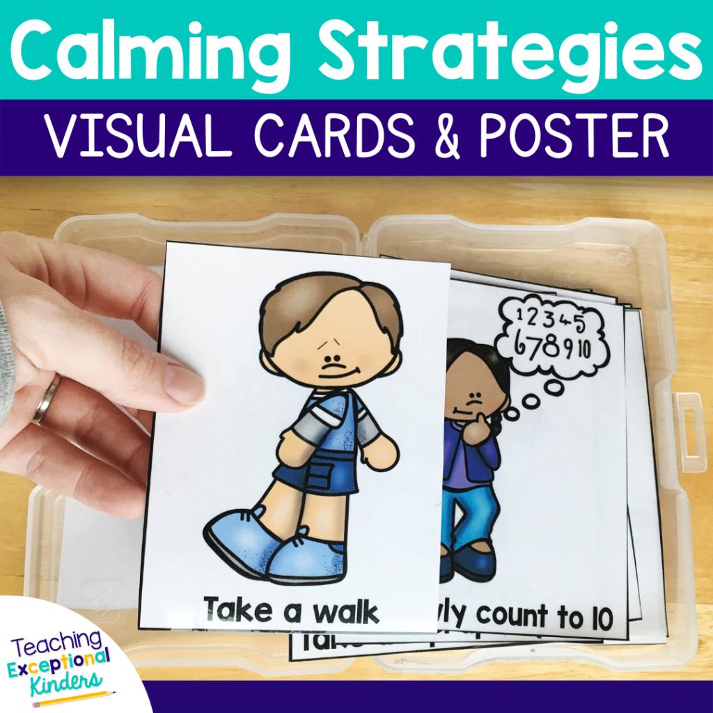 Calming Strategies Visual Cards and Poster