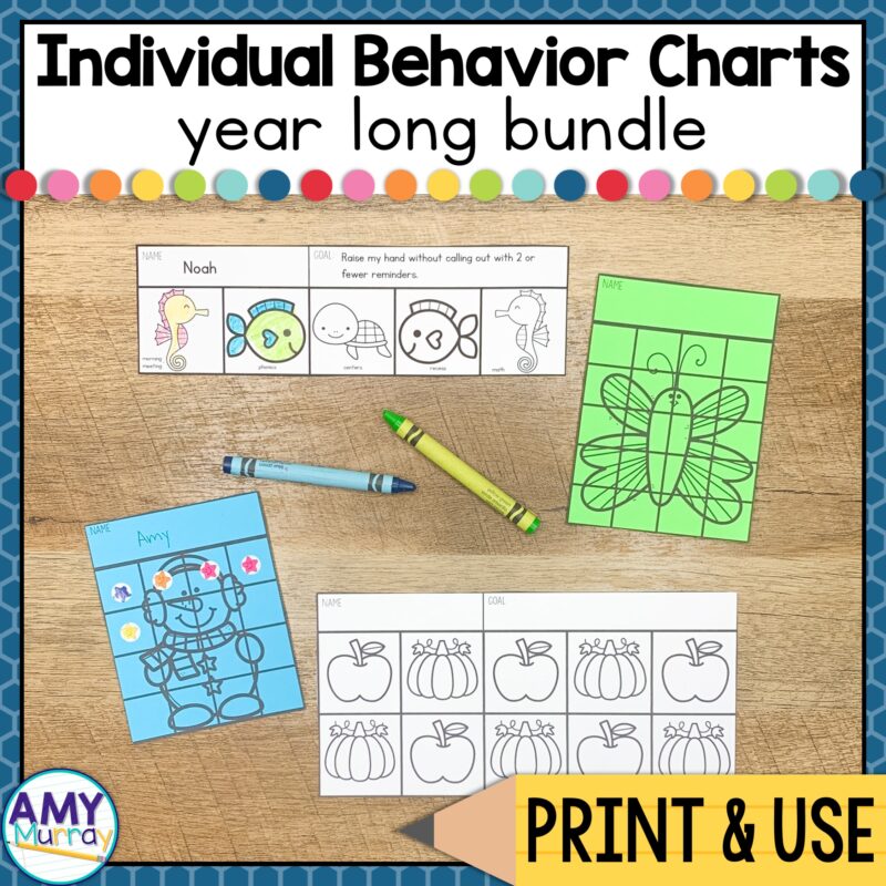 Individual Behavior Chart Year Long Bundle