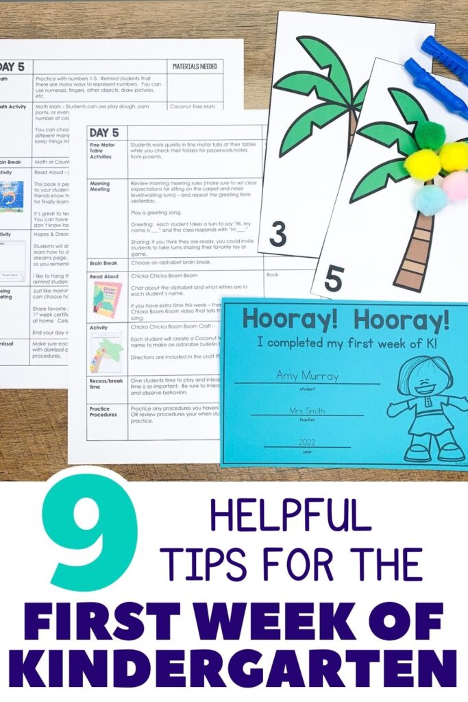 9 helpful tips for the first week of kindergarten