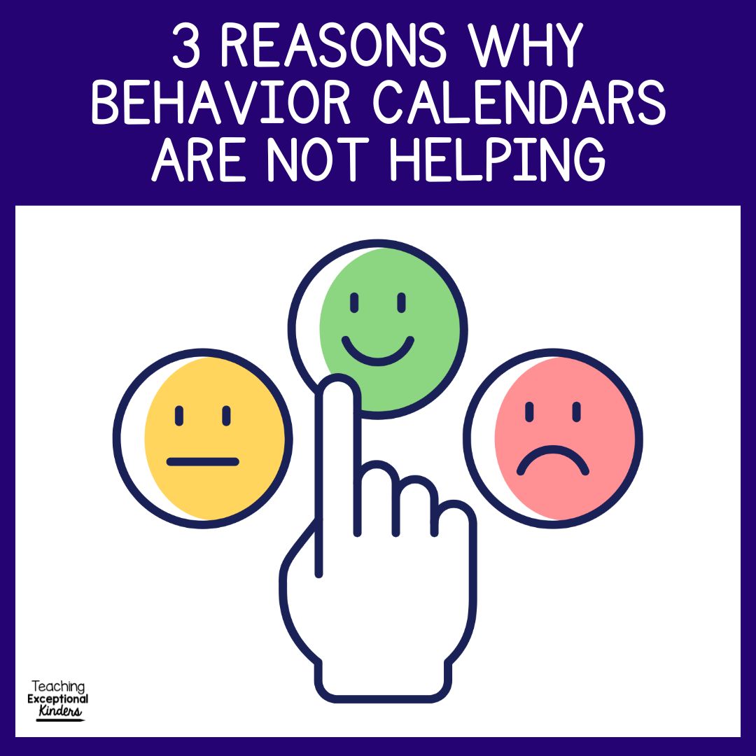 3 Reasons Why Behavior Calendars Are Not Helping