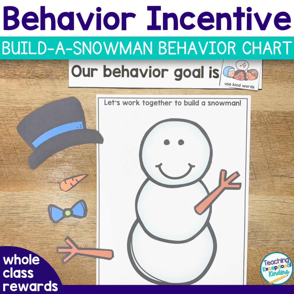 Behavior Incentive - Build-a-Snowman Behavior Chart