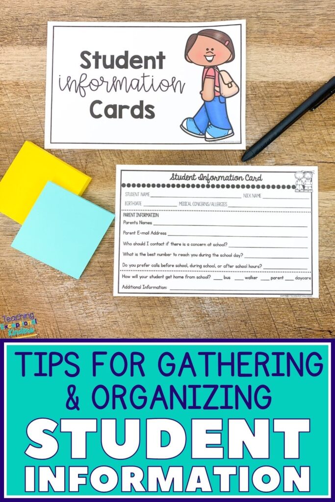 Tips for gathering and organizing student information