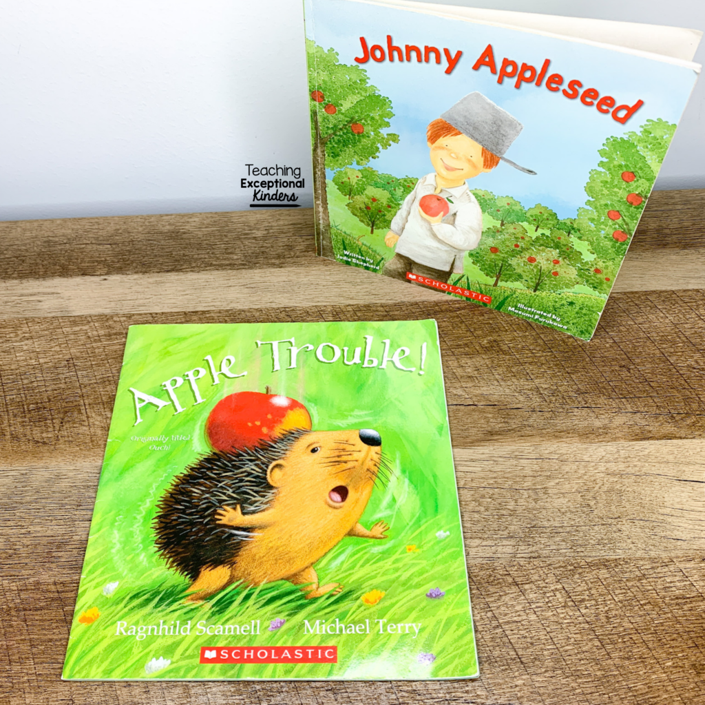 Two fiction picture books about apples