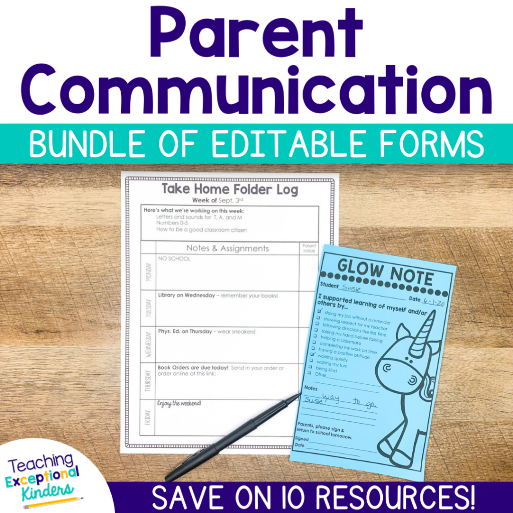 Parent Communication Bundle of Editable Forms - Save on 10 Resources