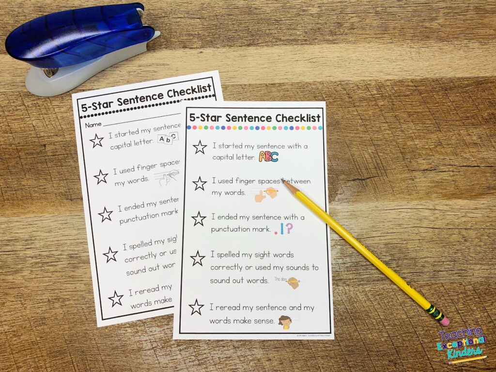 Two five-star writing checklists