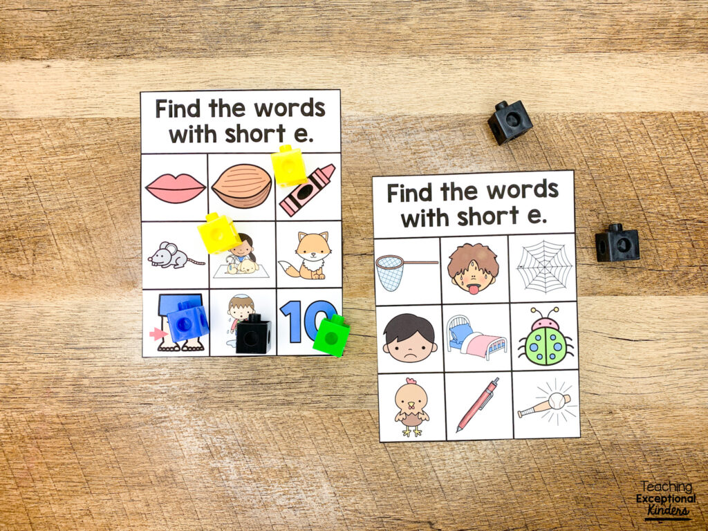 Find and mark activity cards