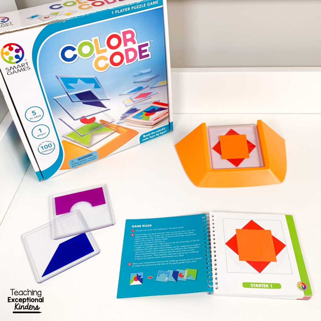 Color Code logic puzzle game and box