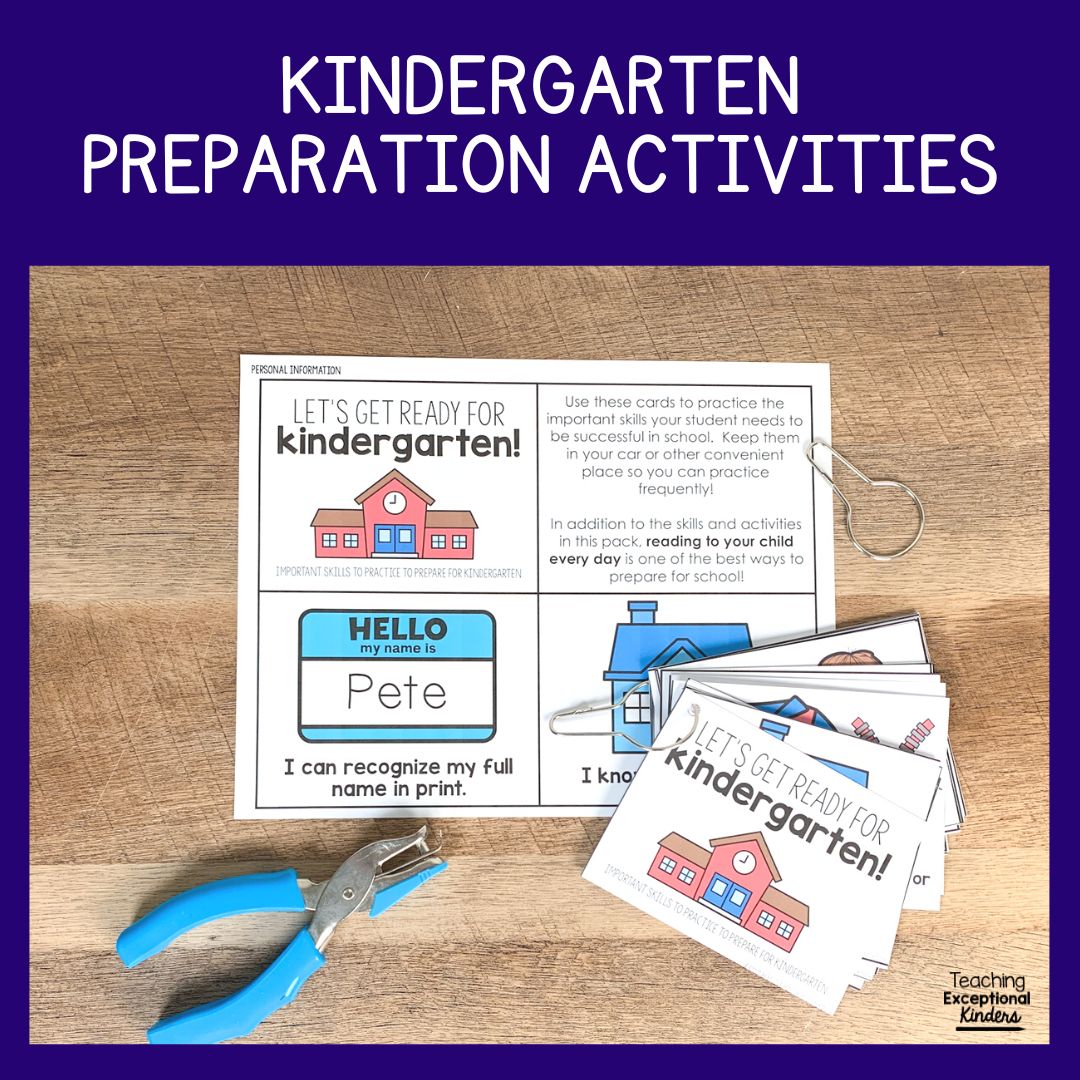 Kindergarten preparation activities