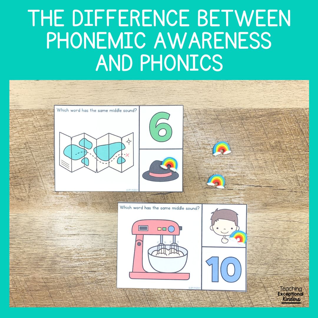 The difference between phonemic awareness and phonics