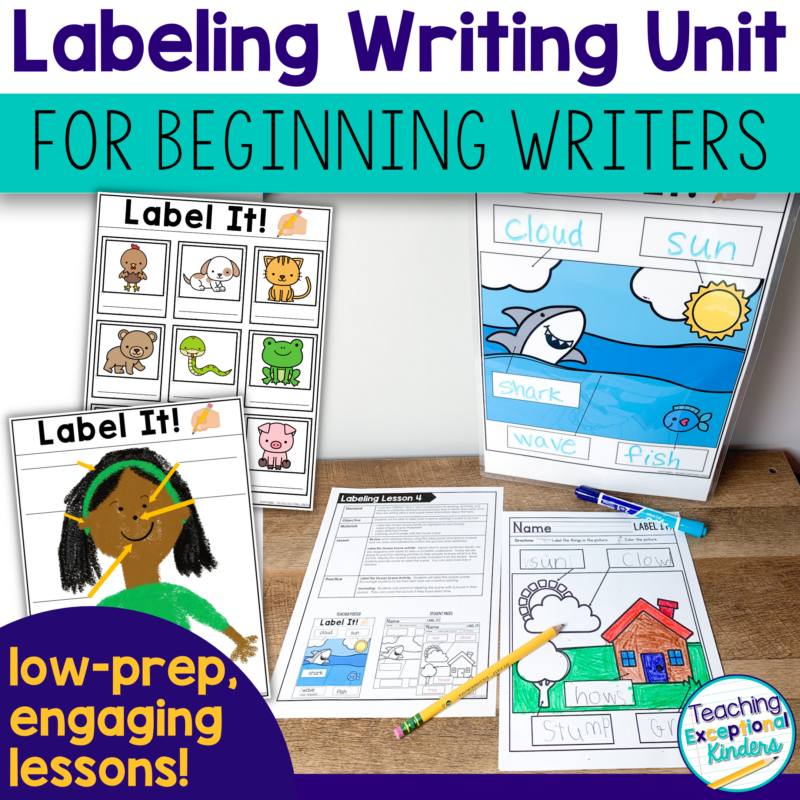 Labeling Writing Unit for Beginning Writers