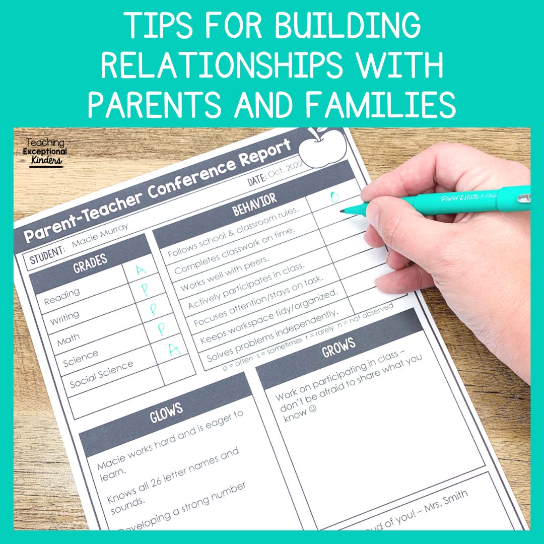 Tips for building relationships with parents and families