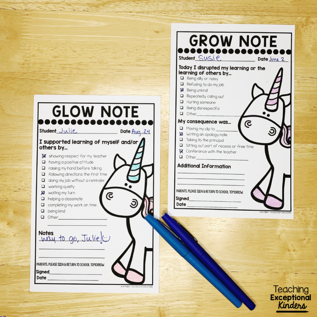 Unicorn glow and grow notes