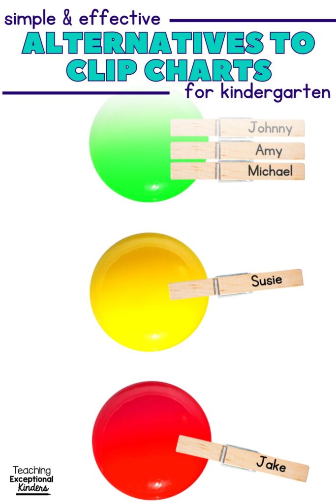 Simple and effective alternatives to clip charts for kindergarten