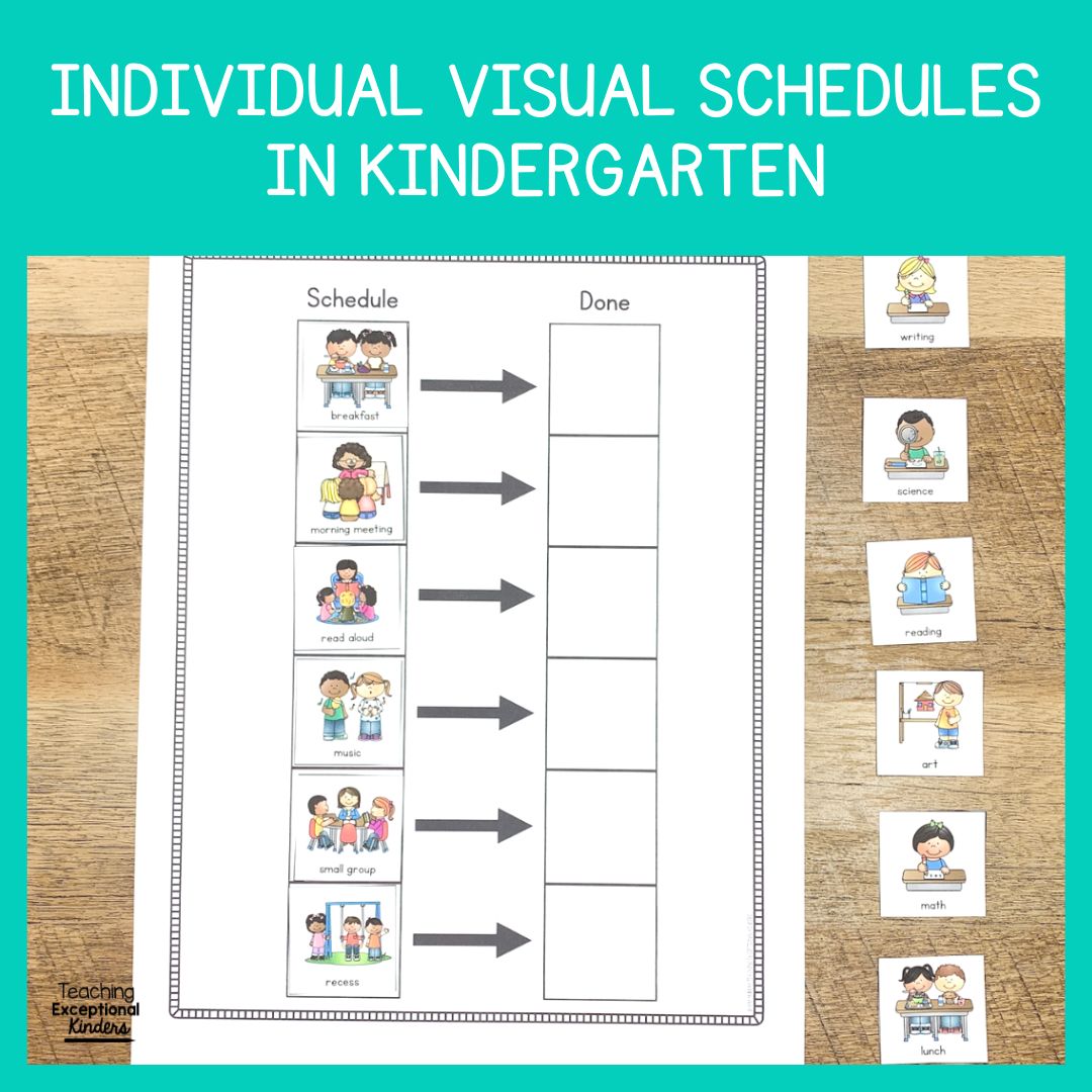 Individual visual schedules in kindergarten