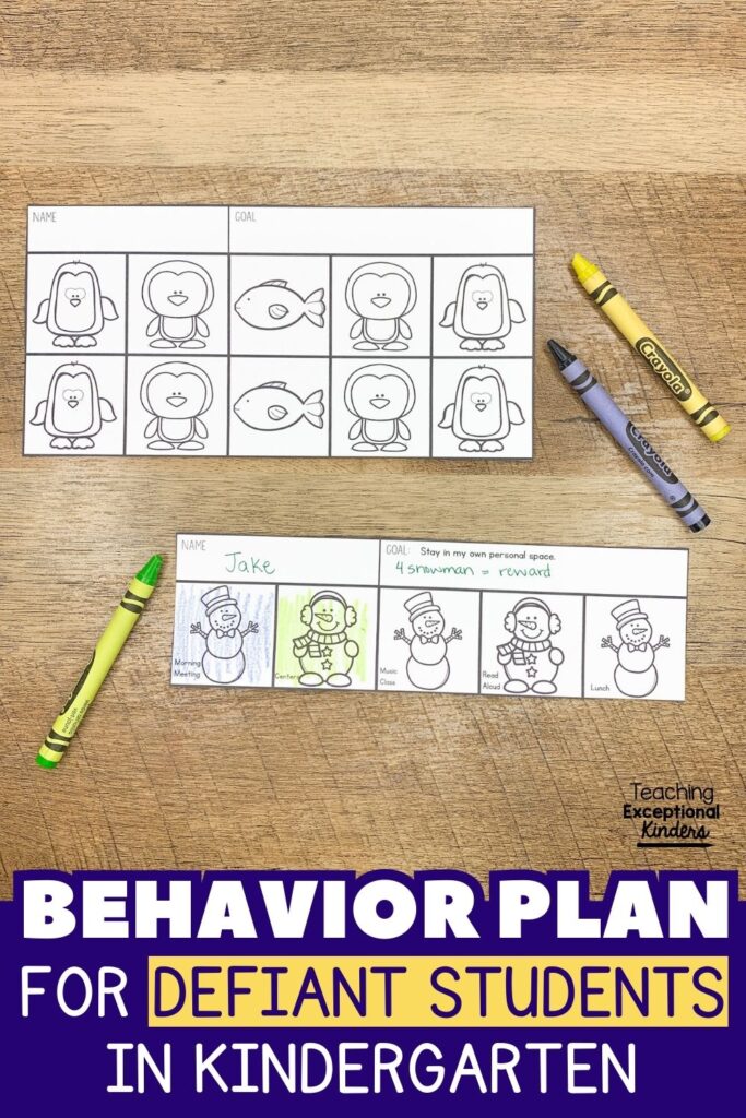 Behavior plan for defiant students
