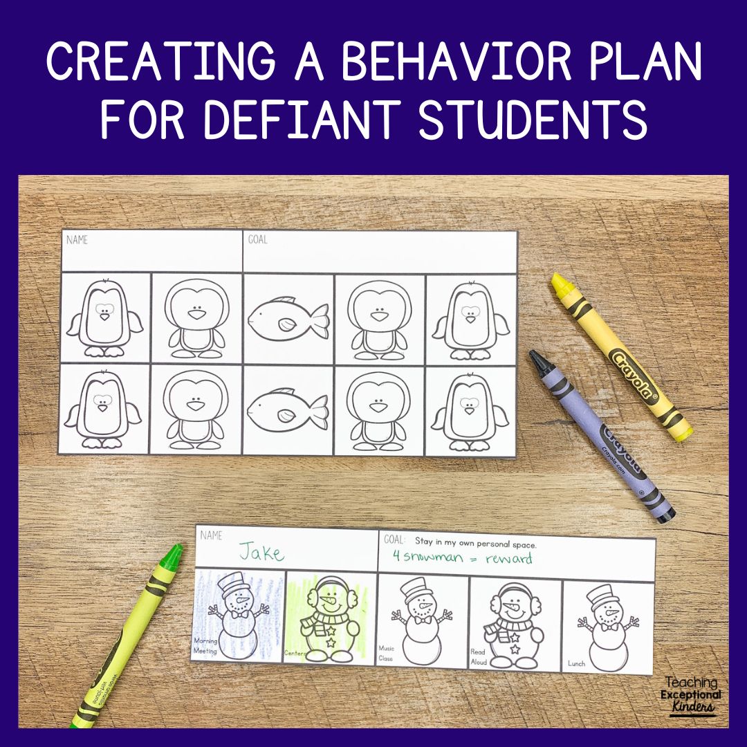 Behavior plan for defiant students