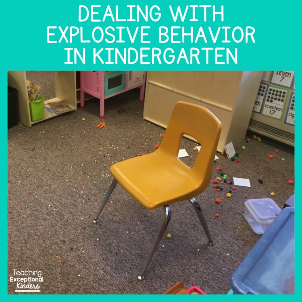 Dealing with explosive behavior in kindergarten