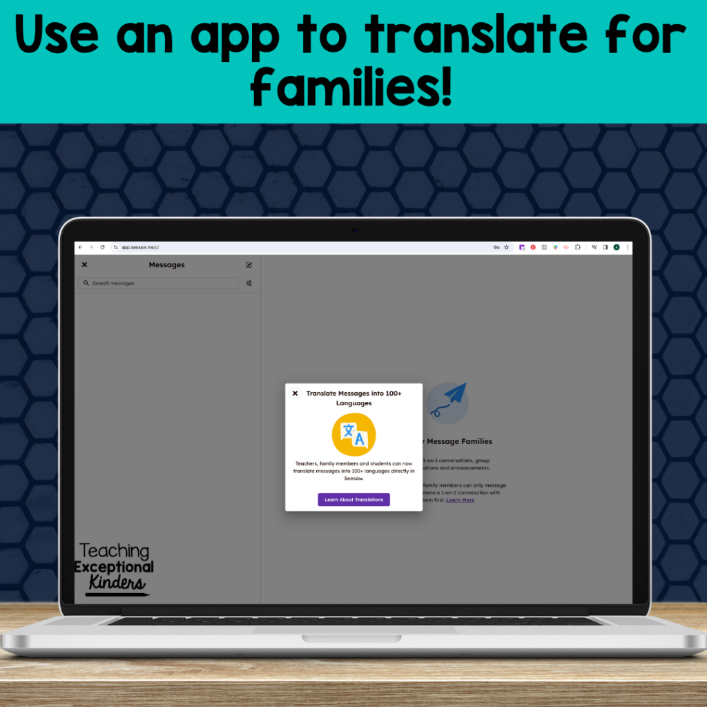 Use an app to translate for families